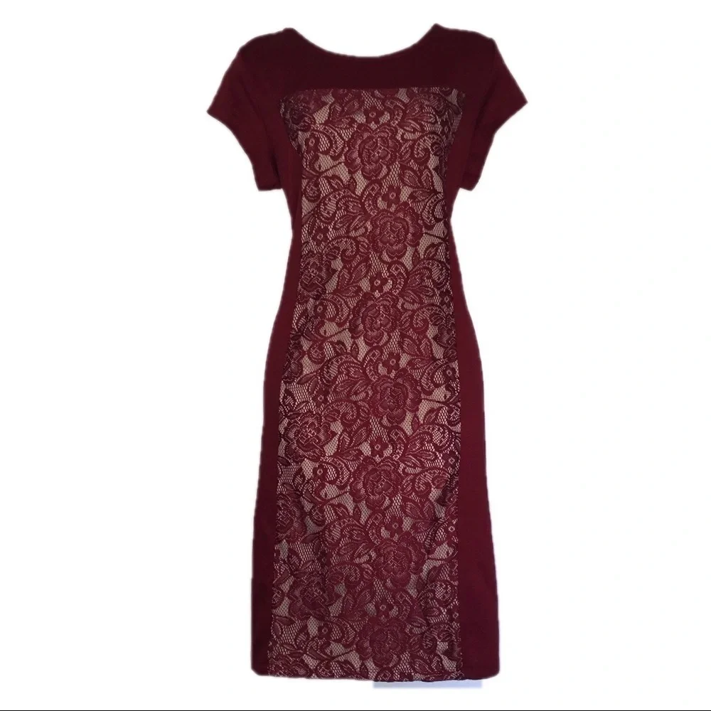 Signature Collection Stretch Lace Dress L 14 16 - Picture 3 of 8